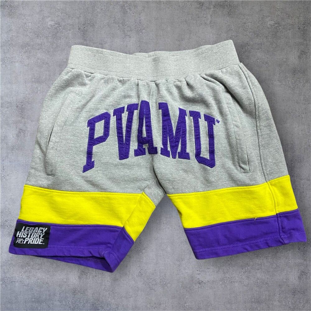 Legacy History Pride Prairie View A&M Panthers Gray Purple Shorts Men's Small